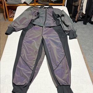 Free People Iridescent and Black Jumpsuit